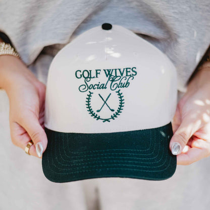 Golf Wives Social Club Hat (Green & Tan)