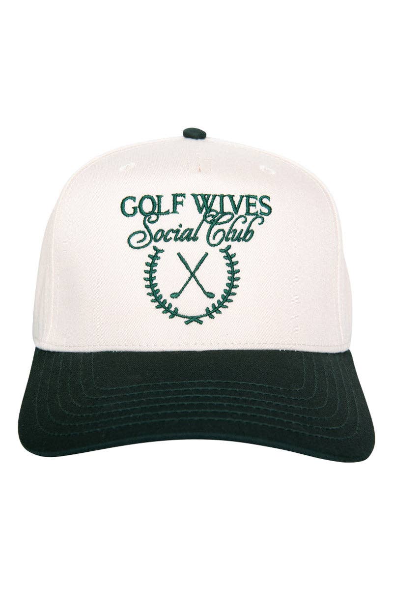 Golf Wives Social Club Hat (Green & Tan)