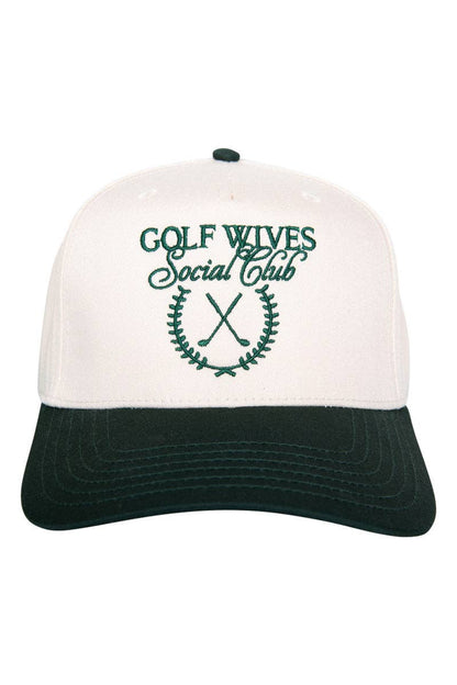 Golf Wives Social Club Hat (Green & Tan)